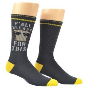 Men's Y'all Bready For This Novelty Crew‎ Sock
